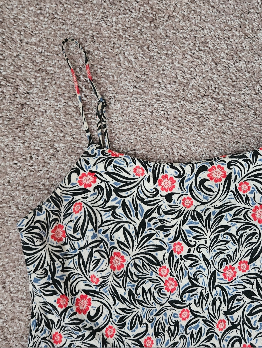 SISSTREVOLUTiON Seaside Floral Woven Tank Dress/Coverup | SZ S - Picture 4 of 8